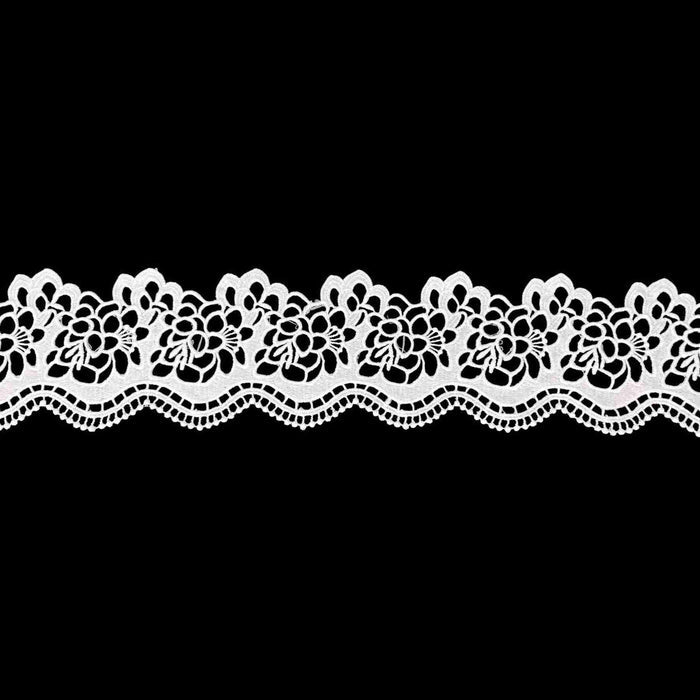 2 Meter | Cutwork Floral Spun Poly Lace | 3.3 Inch | SKU-K-3/741