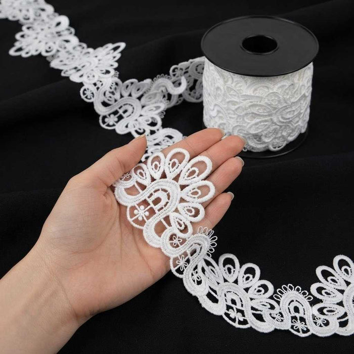 2 Meter | Symmetrical Arch Spun Poly Lace | 2.7 inch |  SKU-107