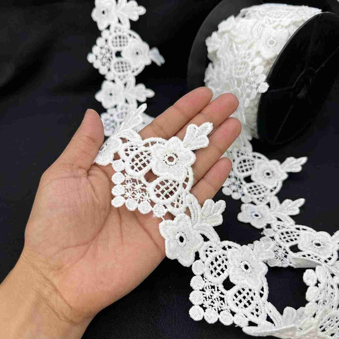 2 Meter | Vintage Heirloom Spun Poly Lace | 3.1 Inch | SKU-K3/742