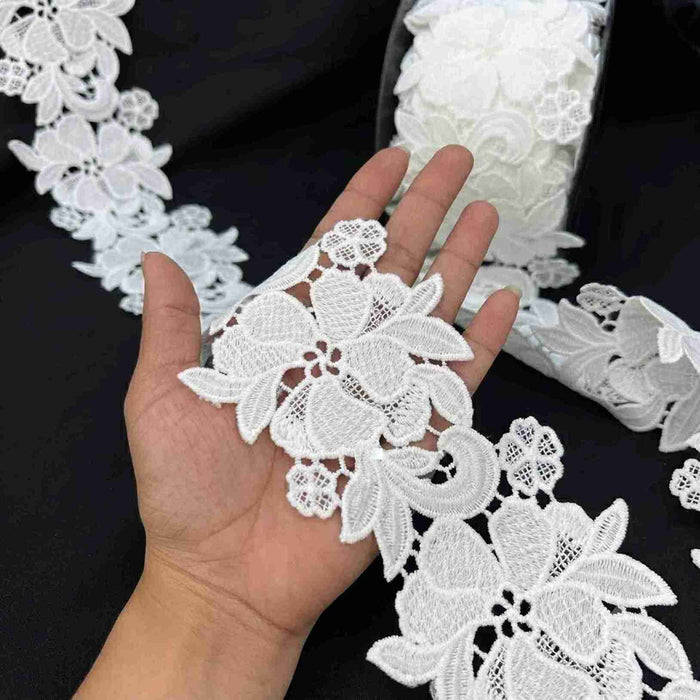 2 Meter | Wildflower Vine Spun Poly Lace | 2.7 Inch | SKU-K2/729