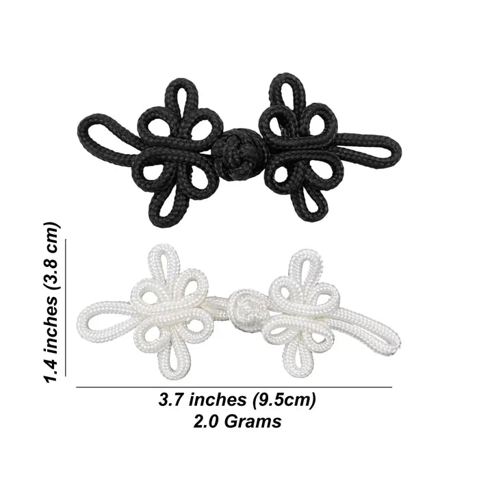 2 Pair | 7-Petal Flower Frog Closure Buttons