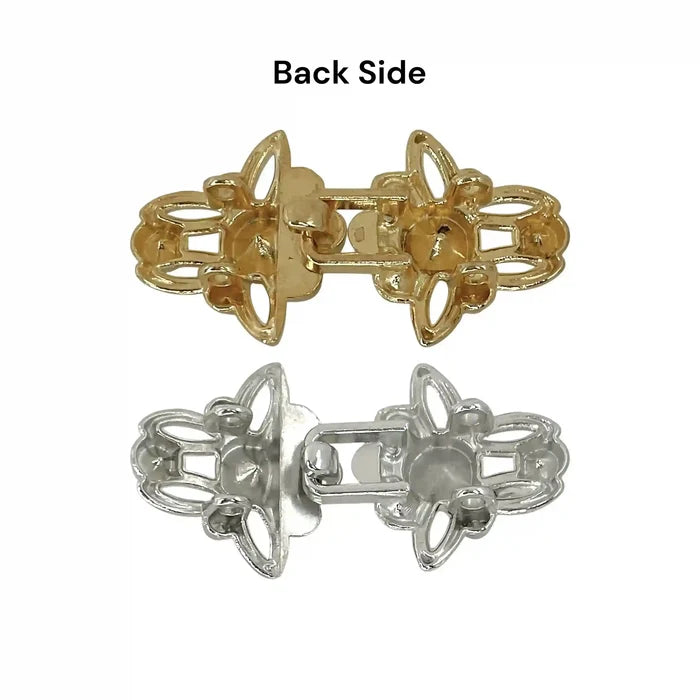 2 Pair | Abstract Cracked-Texture Rhinestone Button