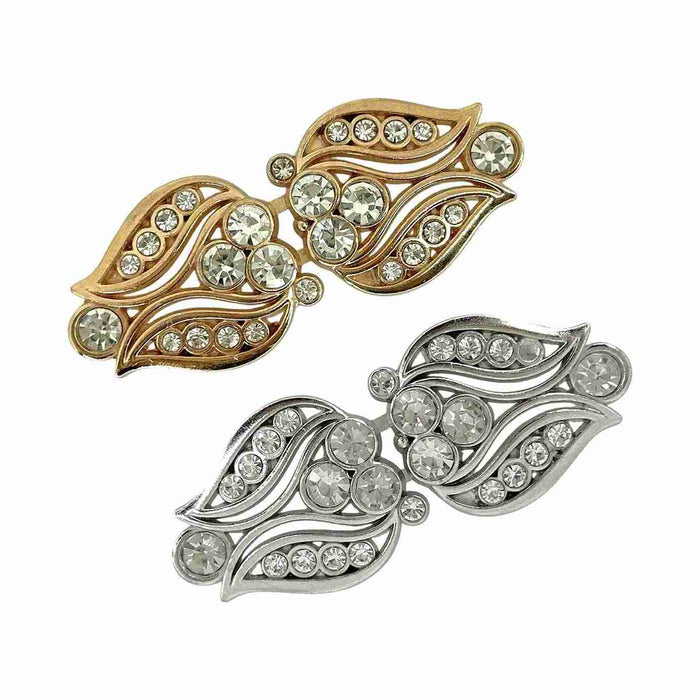 2 Pair | Art Deco-inspired or floral/leaf-shaped Frog Closure Buttons