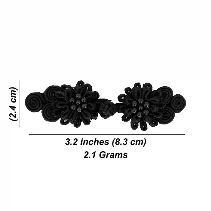 2 Pair | Bow Design Floral Chinese Knot Button