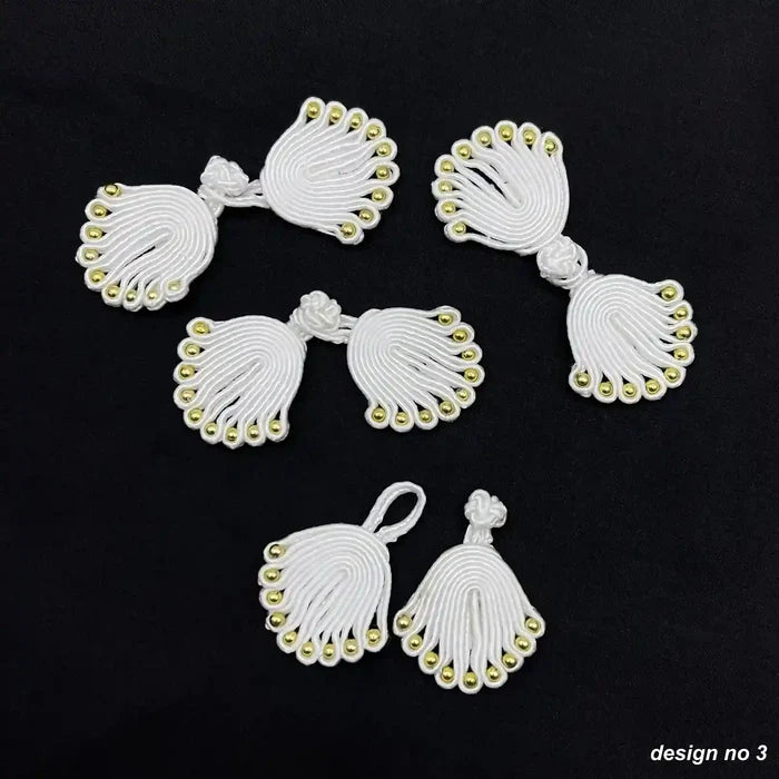 2 Pair | Bow Inspire Loop Frog Closure Buttons