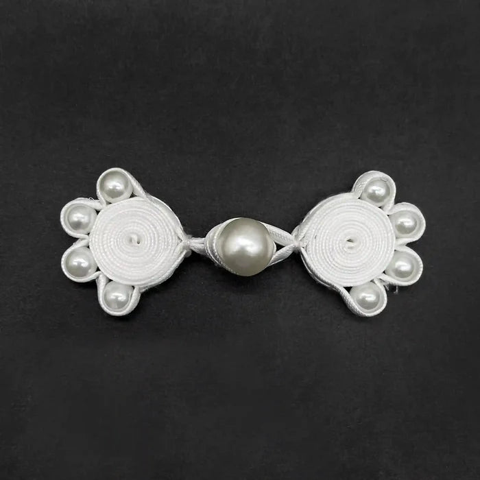 2 Pair | Bow Inspire Pearl Frog Closure Buttons