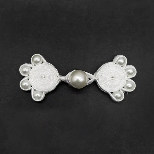 2 Pair | Bow Inspire Pearl Frog Closure Buttons