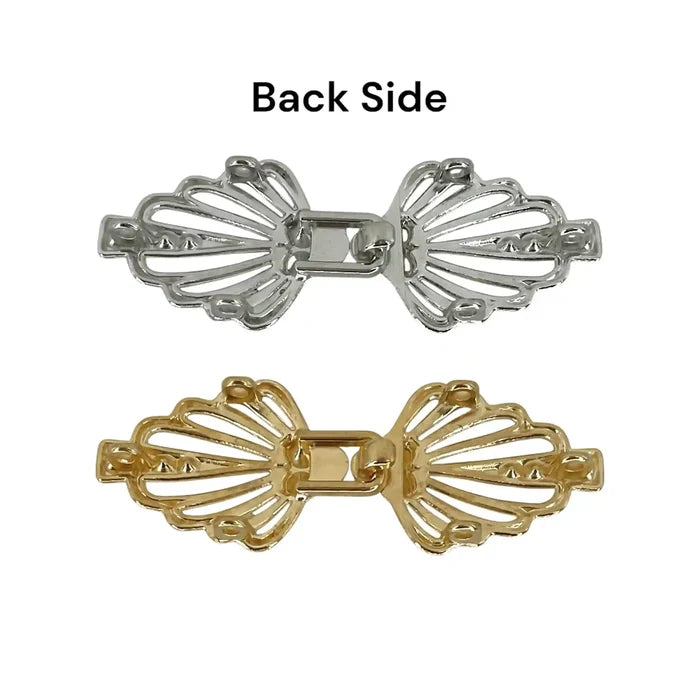 2 Pair | Bow Style Rhinestone Frog Closure Buttons