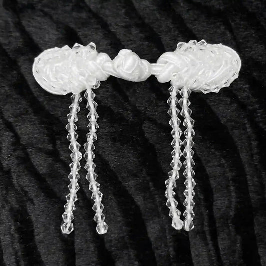 2 Pair | Chinese Knot Tassel Frog Buttons