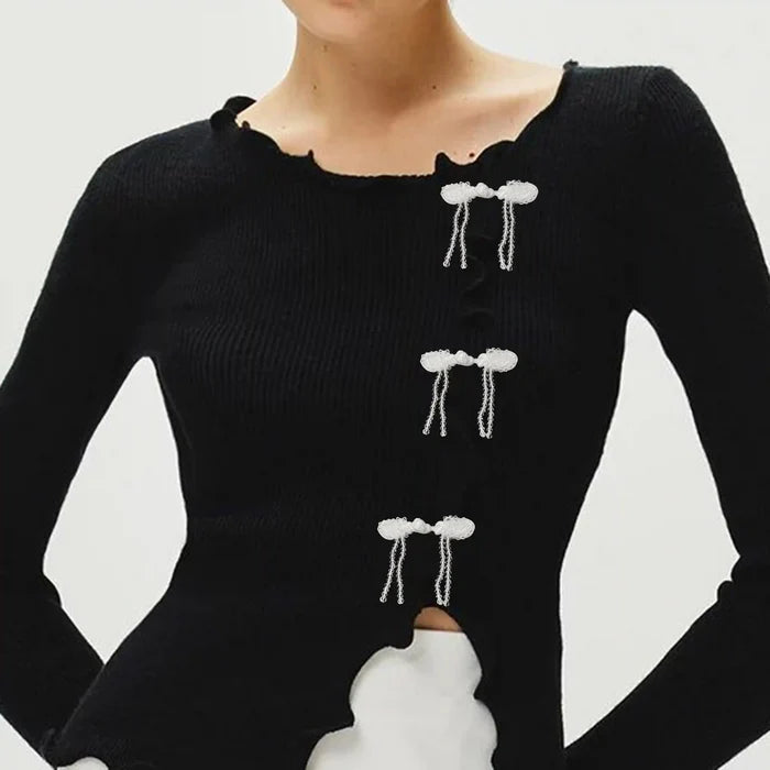 2 Pair | Chinese Knot Tassel Frog Buttons