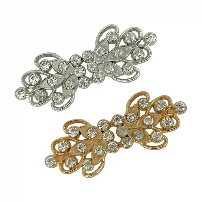 2 Pair | Crystal Arabesque Jeweled Frog Closure Buttons