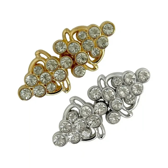 2 Pair | Crystal Cluster Frog Buttons