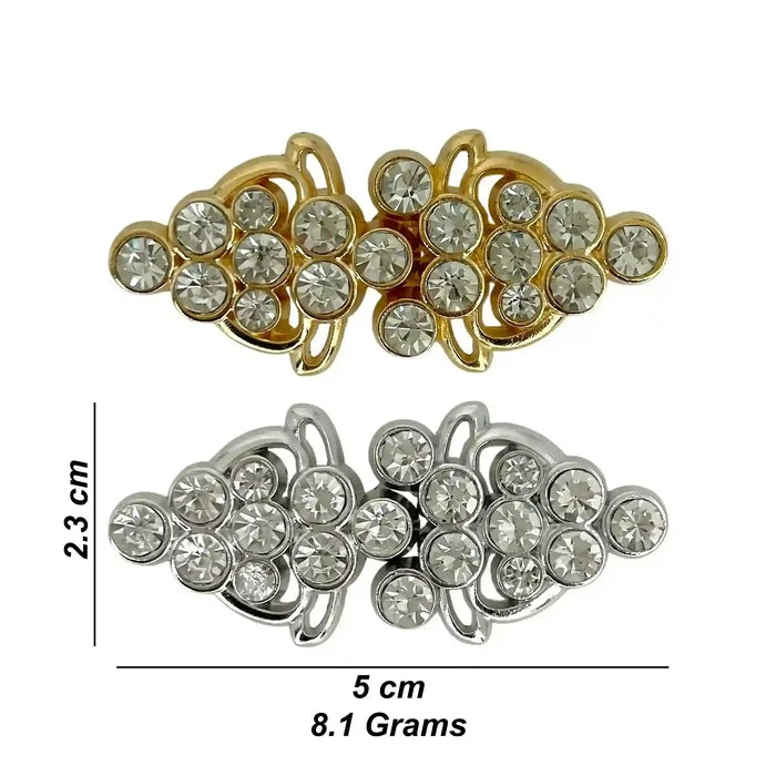 2 Pair | Crystal Cluster Frog Buttons