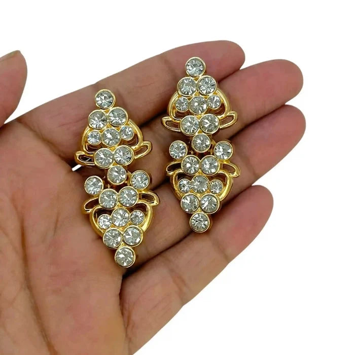 2 Pair | Crystal Cluster Frog Buttons