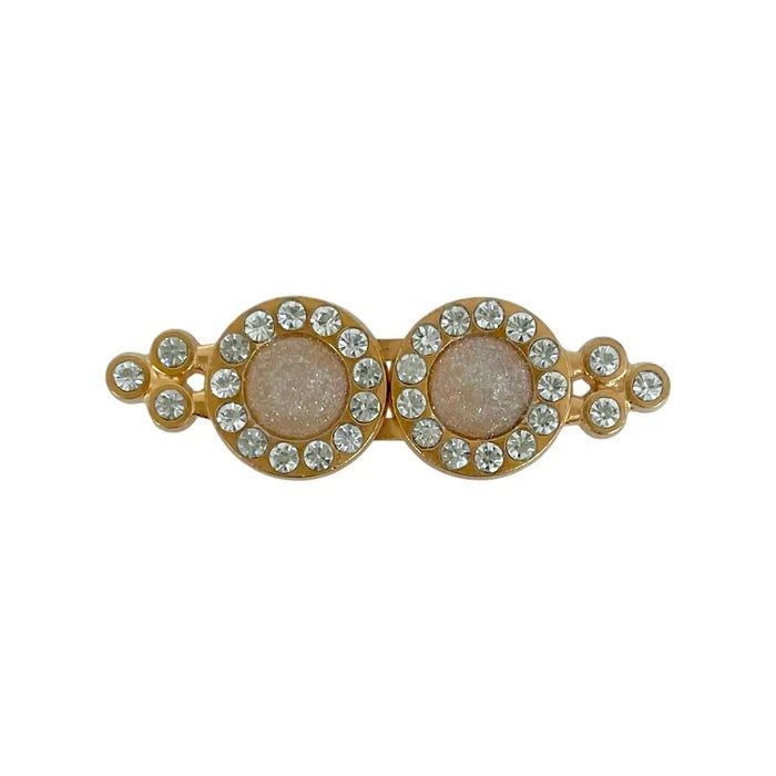 2 Pair | Double Circle Rhinestone Buckle