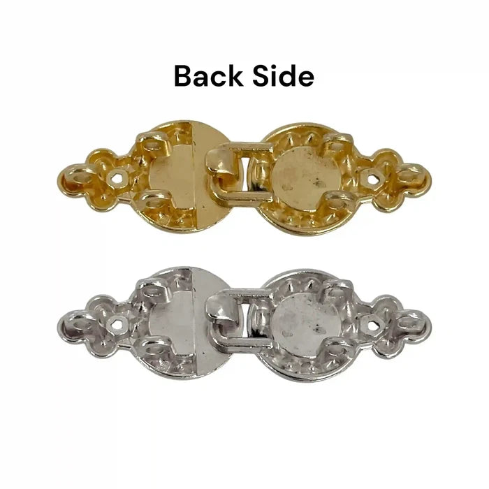 2 Pair | Double Circle Rhinestone Buckle