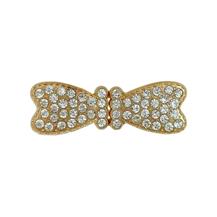 2 Pair | Elegant Rhinstone Bow Frog Closure Buttons