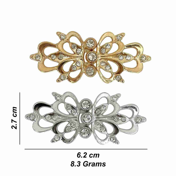2 Pair | Filigree Butterfly Cardigan Clips Buttons