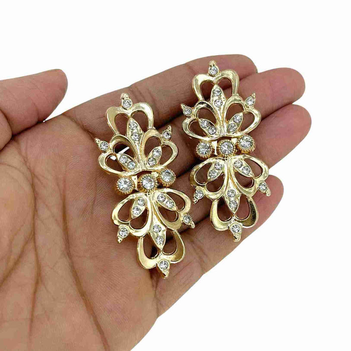 2 Pair | Filigree Butterfly Cardigan Clips Buttons