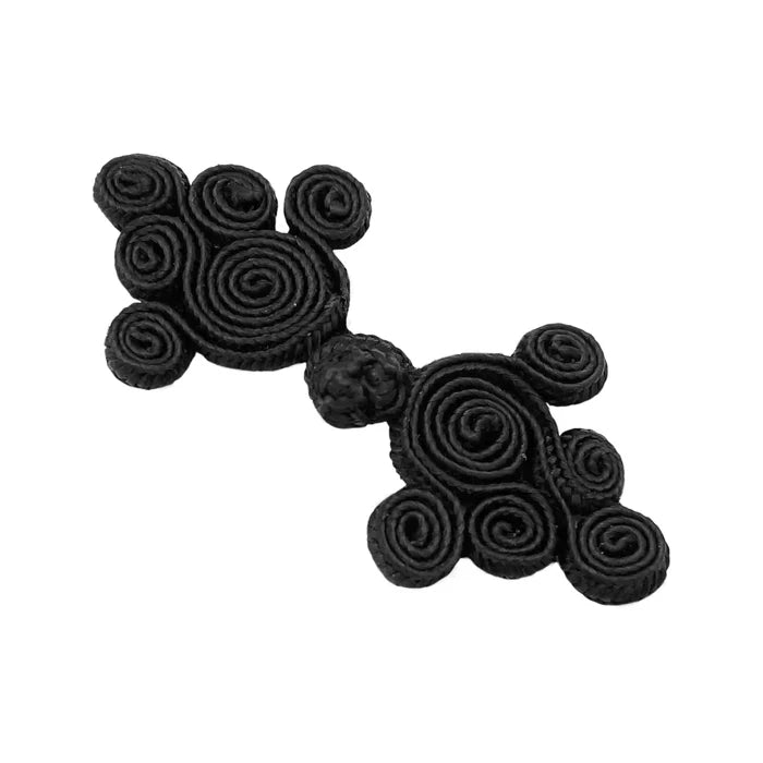 2 Pair | Floral Design Frog Closure Buttons