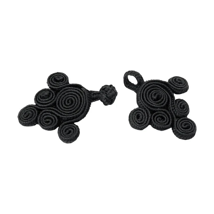 2 Pair | Floral Design Frog Closure Buttons