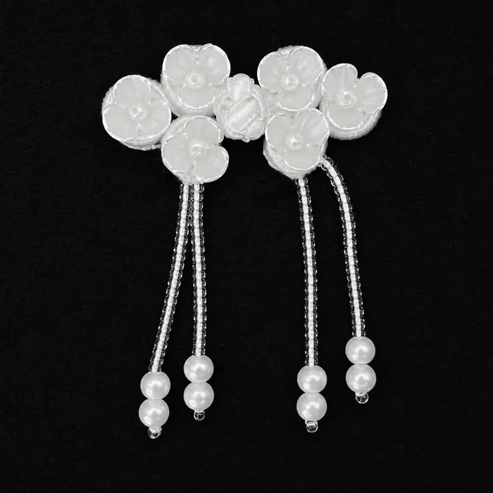 2 Pair | Floral Tassel Frog Closure Buttons