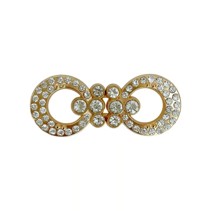 2 Pair | Infinity Crystal Link Frog Closure Buttons