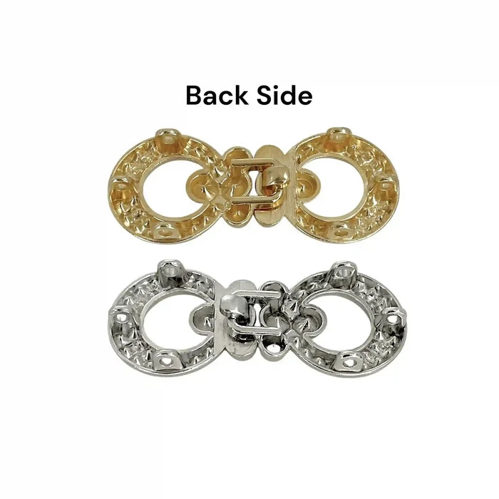 2 Pair | Infinity Crystal Link Frog Closure Buttons
