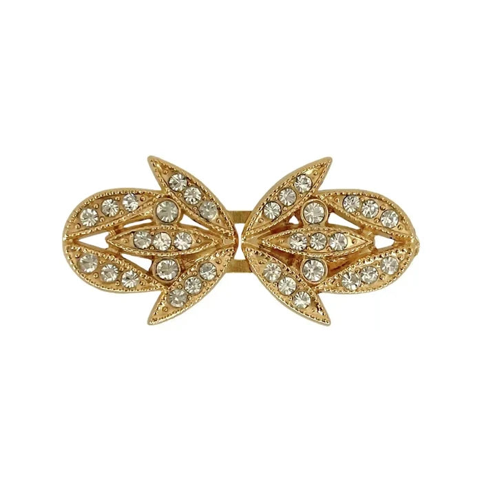 2 Pair | Leaf Petal Silhouettes Frog Closure Buttons
