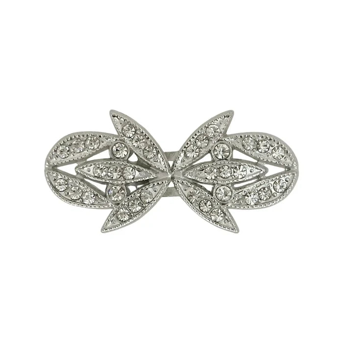 2 Pair | Leaf Petal Silhouettes Frog Closure Buttons