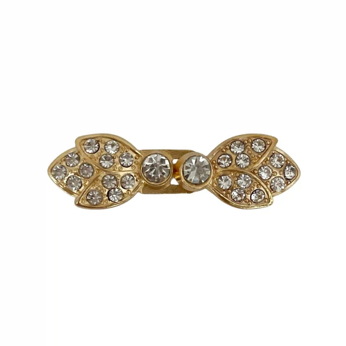 2 Pair | Leaf Shape Rhinestone Buttons