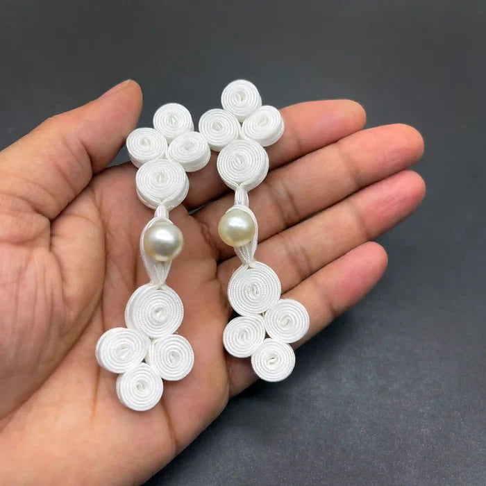 2 Pair | Pearl-Accented Pankou Buttons