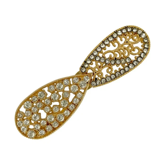 2 Pair | Rhinestone Bow Style Frog Closure Buttons