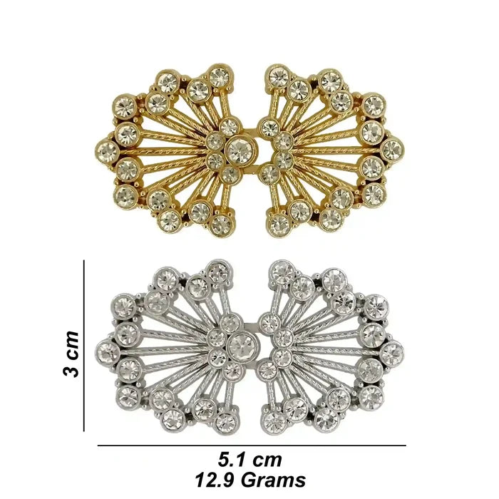 2 Pair | Rhinestone Frog Closure Buttons
