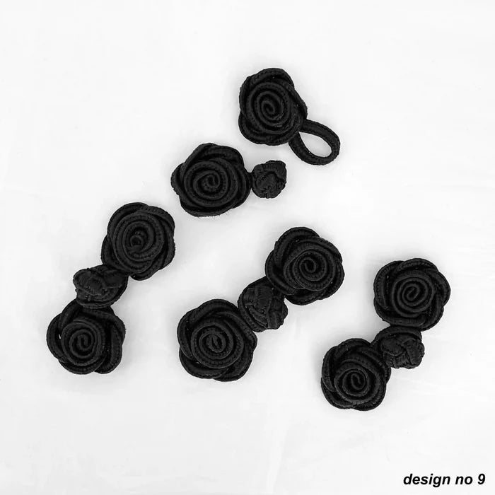 2 Pair | Rose Style Knot Buttons