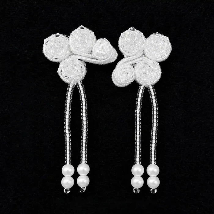 2 Pair | Tassel Floral Frog Closure Buttons