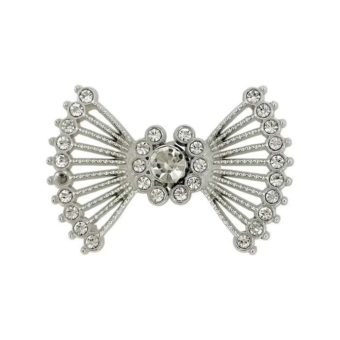 2 Pair | Vintage Style Crystal Rhinestone Metal Frog Closure Buttons