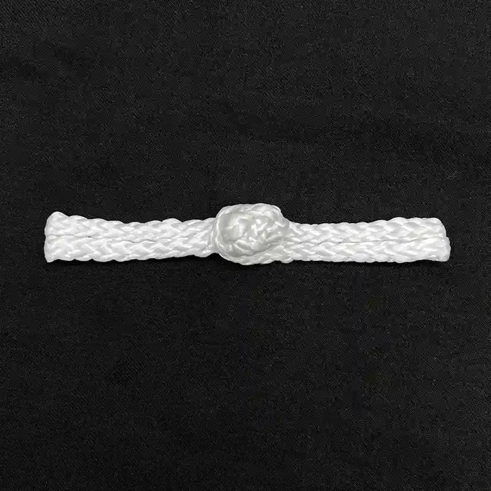 2 Pair | White Braided Pankou Fastener Frog Closure Buttons