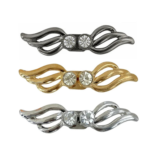 2 Pair | Wing Shape Rhinestone Frog Buttons