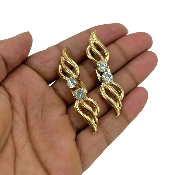 2 Pair | Wing Shape Rhinestone Frog Buttons