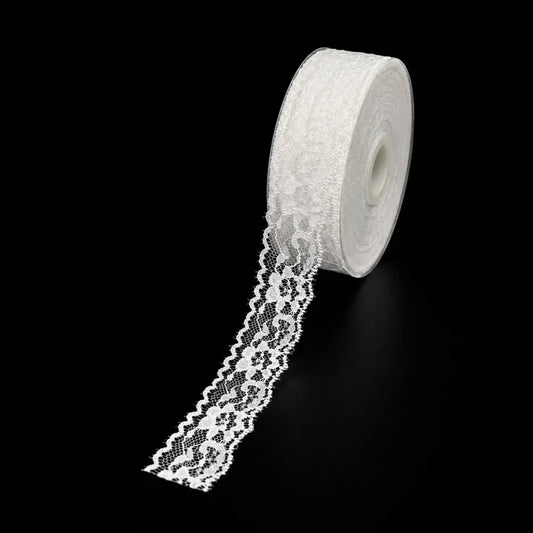 3 cm | White Delicate Narrow Lace | 5 Meters | SKU-61