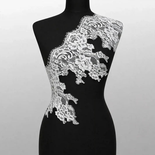 3 Meters | Asymmetrical Floral Chantilly Lace Bodice