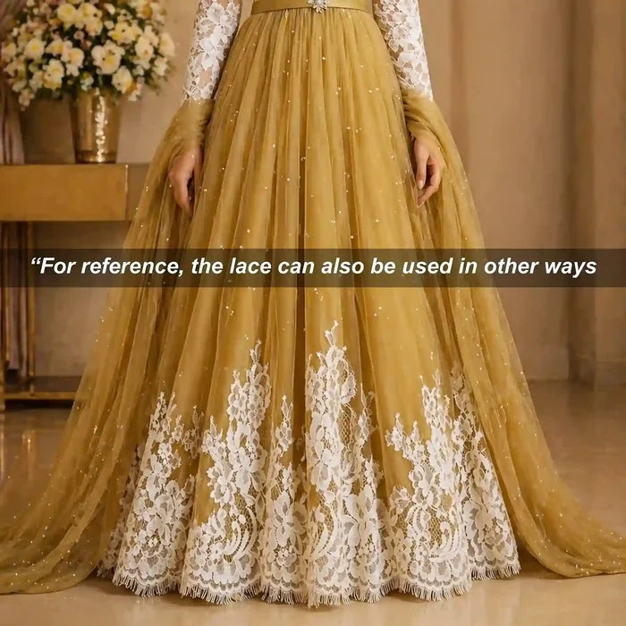 3 Meters | Asymmetrical Floral Chantilly Lace Bodice