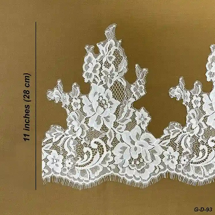 3 Meters | Asymmetrical Floral Chantilly Lace Bodice