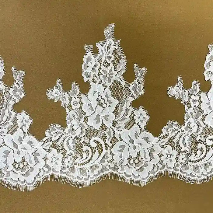 3 Meters | Asymmetrical Floral Chantilly Lace Bodice