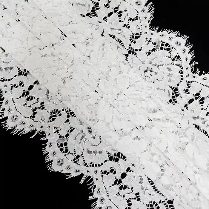 Classic Floral French Chantilly Lace Dyeable Fabric | 22 Inches