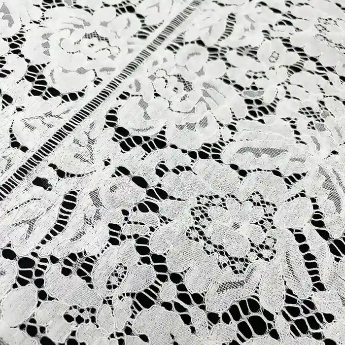 Ani Accessories dyeable Chantilly lace floral French fabric 22 inches for luxury garments and designer wear