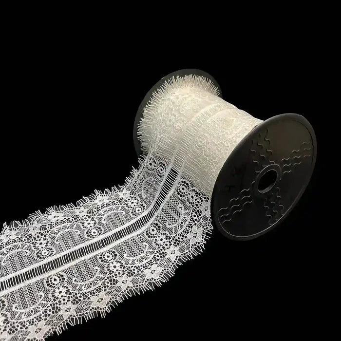 3 Meters | Double  Layer Border Mesh Cream Chantilly Lace