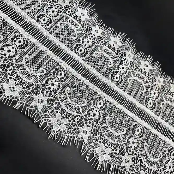 3 Meters | Double  Layer Border Mesh Cream Chantilly Lace