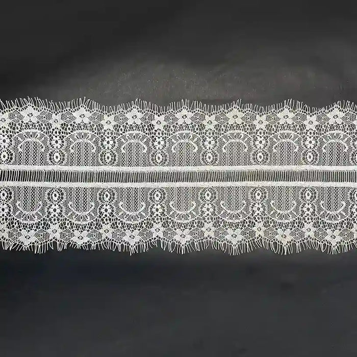 3 Meters | Double  Layer Border Mesh Cream Chantilly Lace